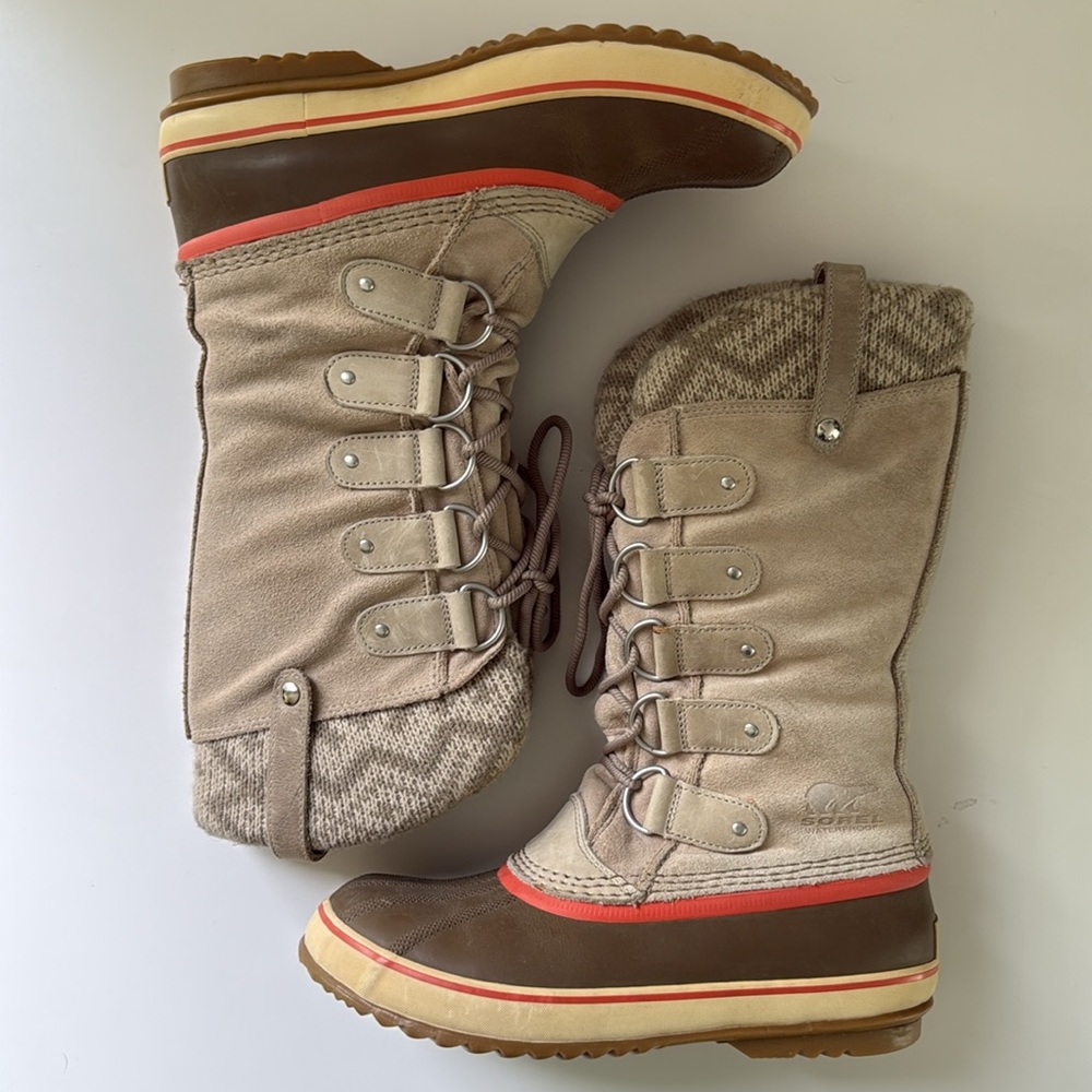 Sorel Joan of Arctic Size 10 taupe waterproof boots